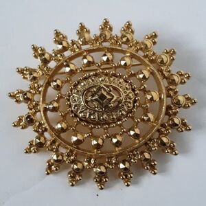 Vintage Gold Tone Large Brooch
